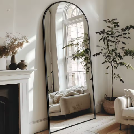 Full-Length Mirror — 58" x 18" Premium Floor Mirror with Stand
