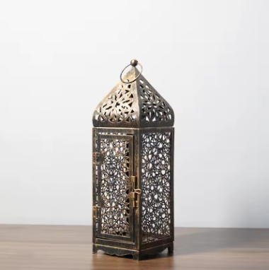 Vintage Iron Lantern Candle Holder