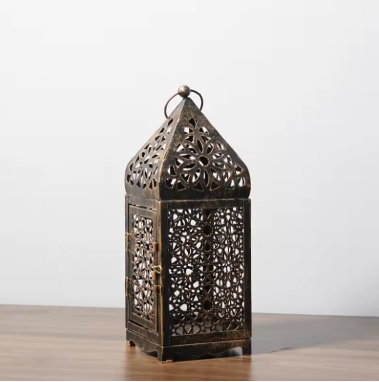 Vintage Iron Lantern Candle Holder