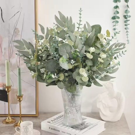 Eucalyptus Leaf Set – 20-Piece Artificial Stem Bundle