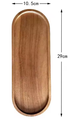 Wooden Dessert Plate – Japanese-Style Solid Wood Tray